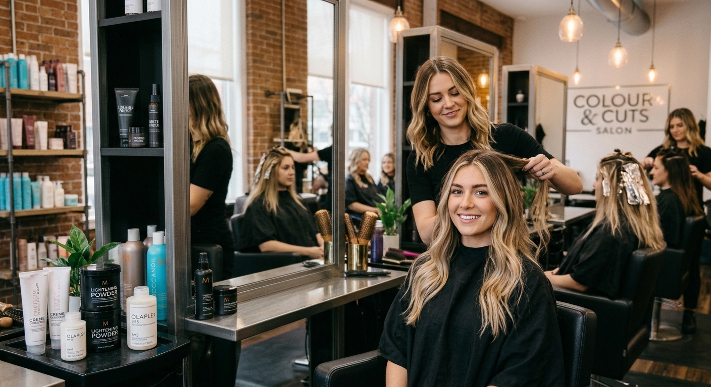 Balayage und Haarfarbe im Friseursalon