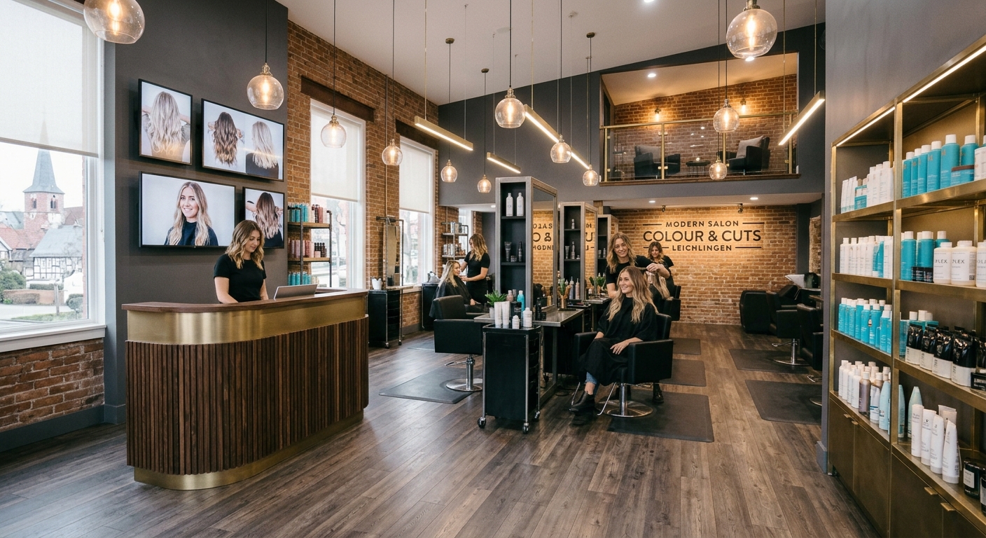 Modernes Interieur eines Friseursalons